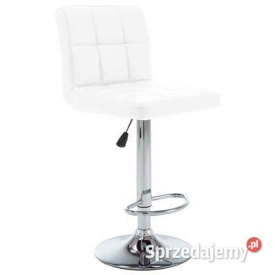 vidaXL Stołki barowe 2 białe sztuczna Stołki i taborety Warszawa