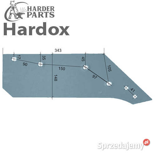 Lemiesz 14 300ha HARDOX 053087P do pługa Suwałki