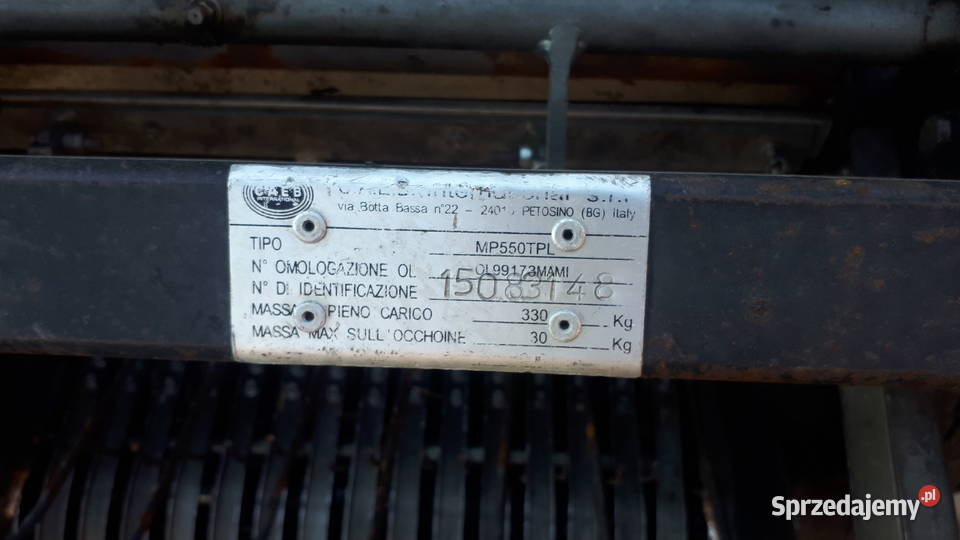 Prasa belująca włoskiej marki CAEB model TPL 550 nieuszkodzony Głogoczów
