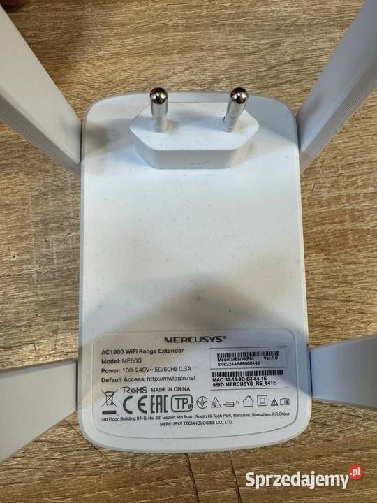 Wzmacniacz sieci MERCUSYS ME50G 24 5 GHz WiFi 5 router Łódź sprzedam