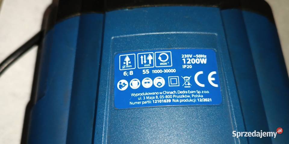 Frezarka górnowrzecionowa Dedra DED7980 1200W Lublin sprzedam