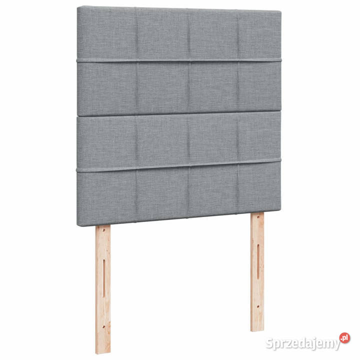 Łóżko kontynentalne z materacem jasnoszare 150cm