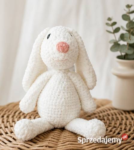 Biały królik handmade 50 miękka maskotka Parzniew