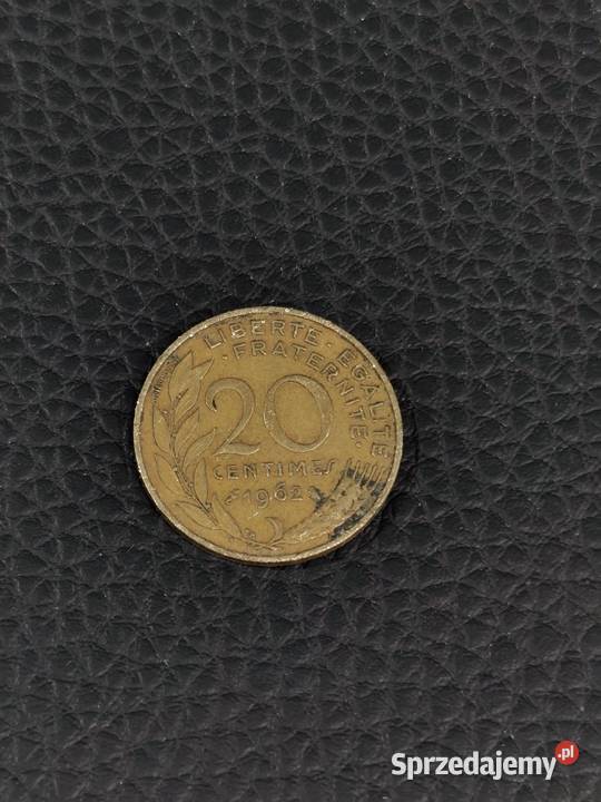 Moneta 20 centymów z 1962 roku łódzkie Poddębice