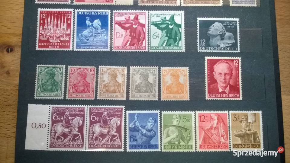 znaczki NIEMCY III RZESZA zestaw 63 czyste Warszawa