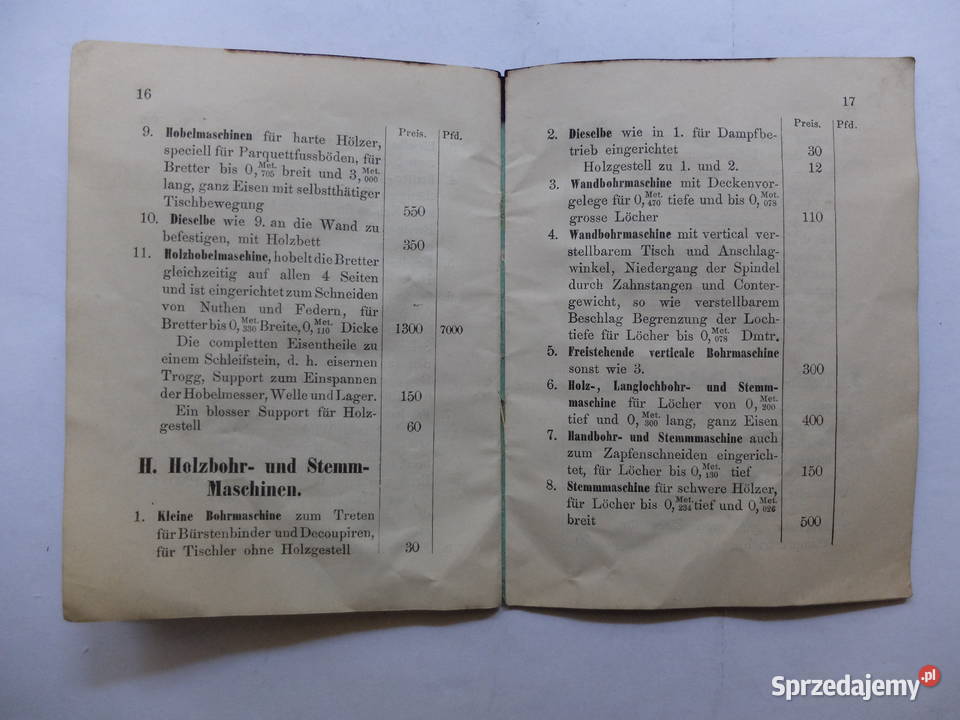 Stara reklama PreisCourant Fleck Goede ok 1890 Kościan