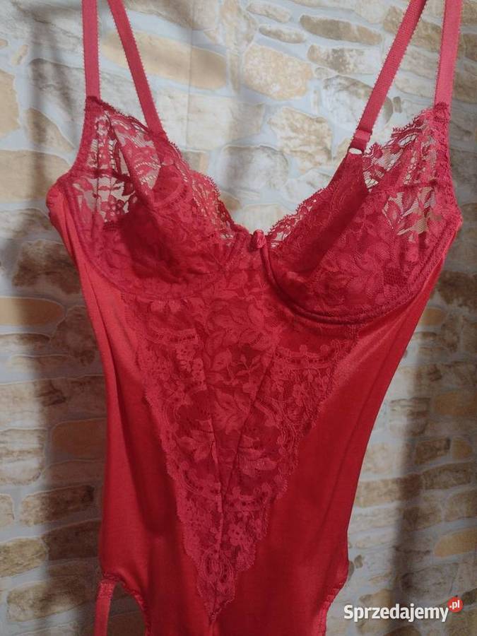 38BM Zmysłowe czerwone body Koronkowe z Londynu Kraków
