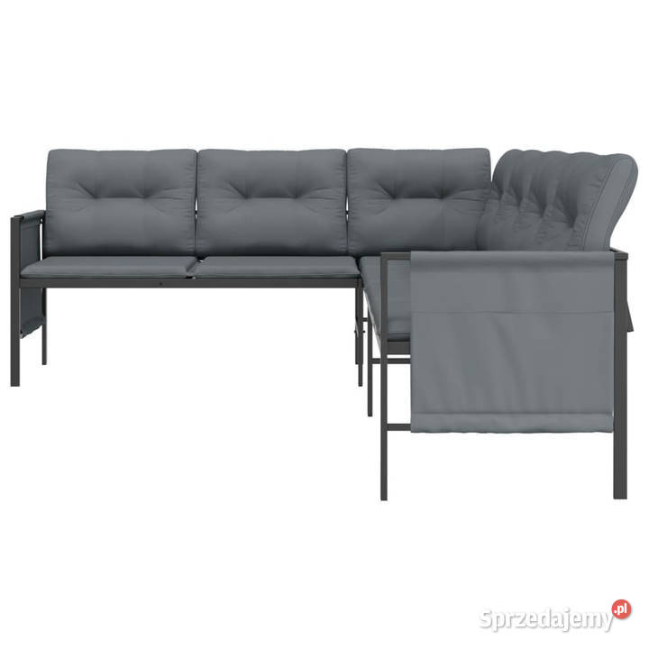 Ogrodowa sofa narożna antracytowa stal i Warszawa
