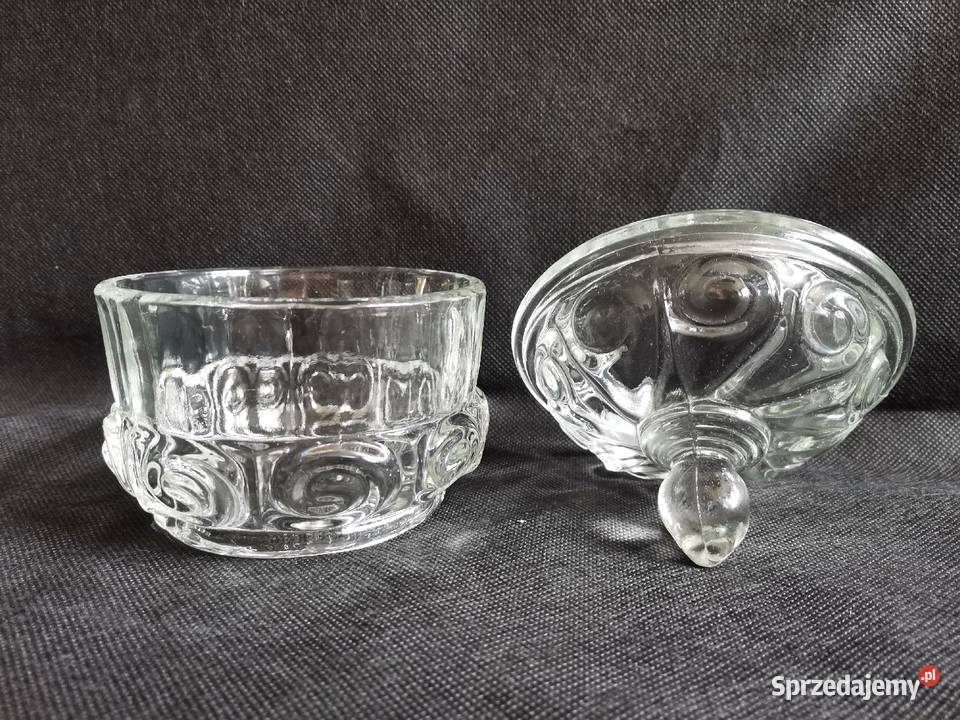 Stara bomboniera kat 420 szkło Ząbkowice Porcelana i szkło