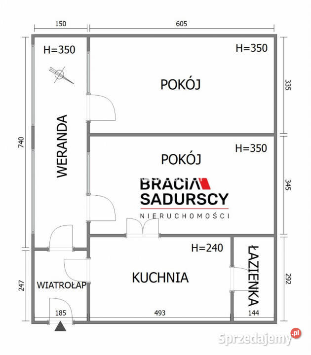 Do sprzedaży dom wolnostojący Grabie 7355m2