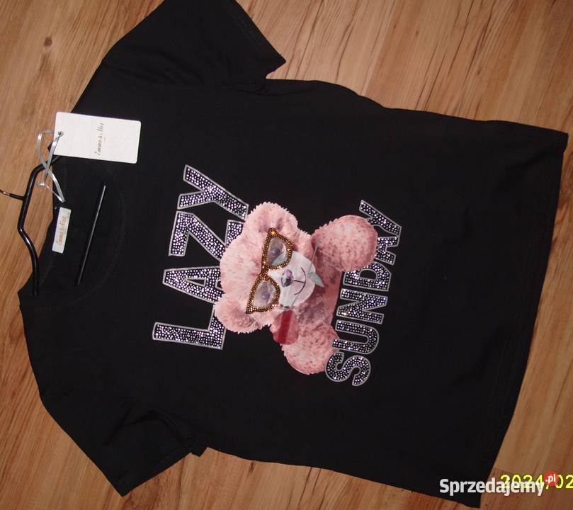NOWA EmmaAlex Bluzka Tshirt z miśkiem cyrkonie r Inny materiał wielkopolskie Rawicz