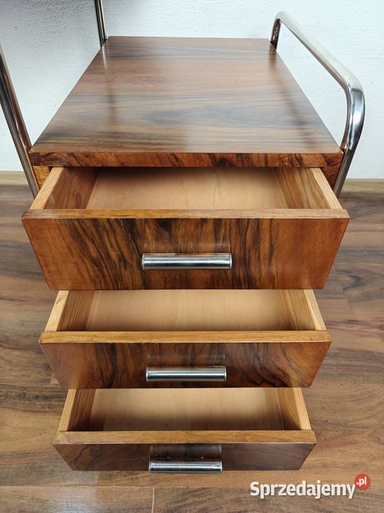 Biurko Chrom Orzech Minimalizm Bauhaus Art Deco mazowieckie