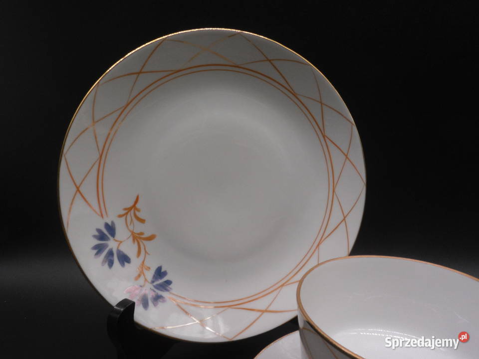 Zestaw śniadaniowy trio z porcelany FINE CHINA wielkopolskie Raszków