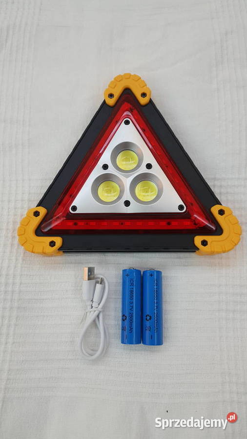TRÓJKĄT OSTRZEGAWCZY LED AKUMULATOROWY POWERBANK Poznań