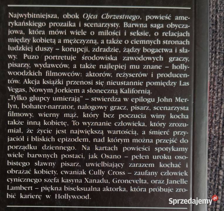 Głupcy umierają Mario PUZO kryminały Olsztyn