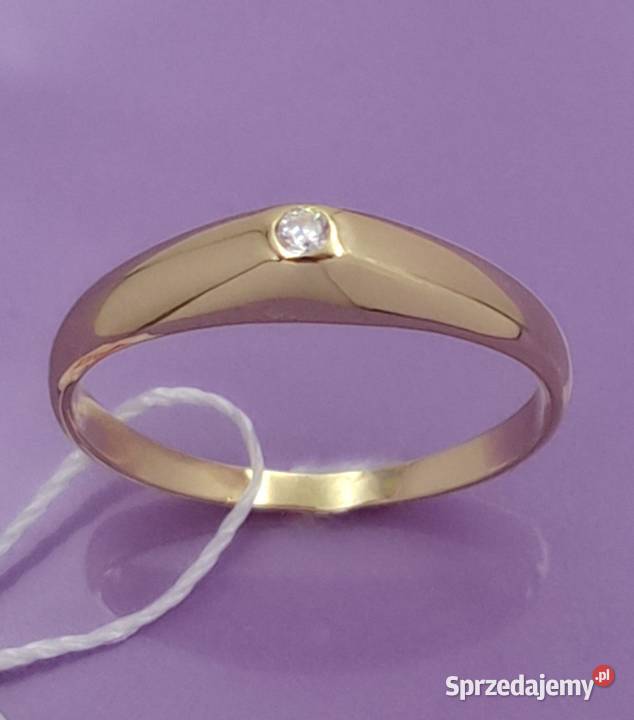 20 Pierścionek r18 Złoty pr585 classic z Biżuteria dla Pań Poznań