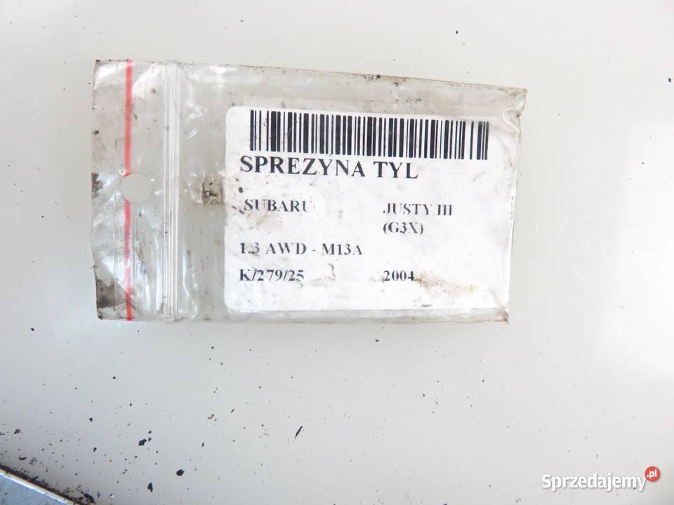 SPRĘŻYNY TYŁ KOMPLET SUBARU JUSTY III G3X małopolskie