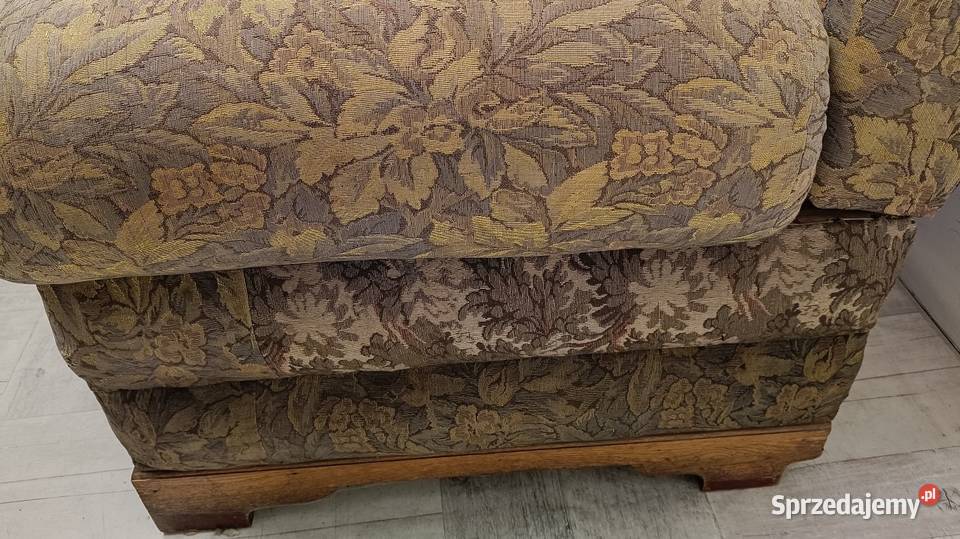 sofa Art deco lata 30te design vintage tkanina łódzkie Radomsko sprzedam