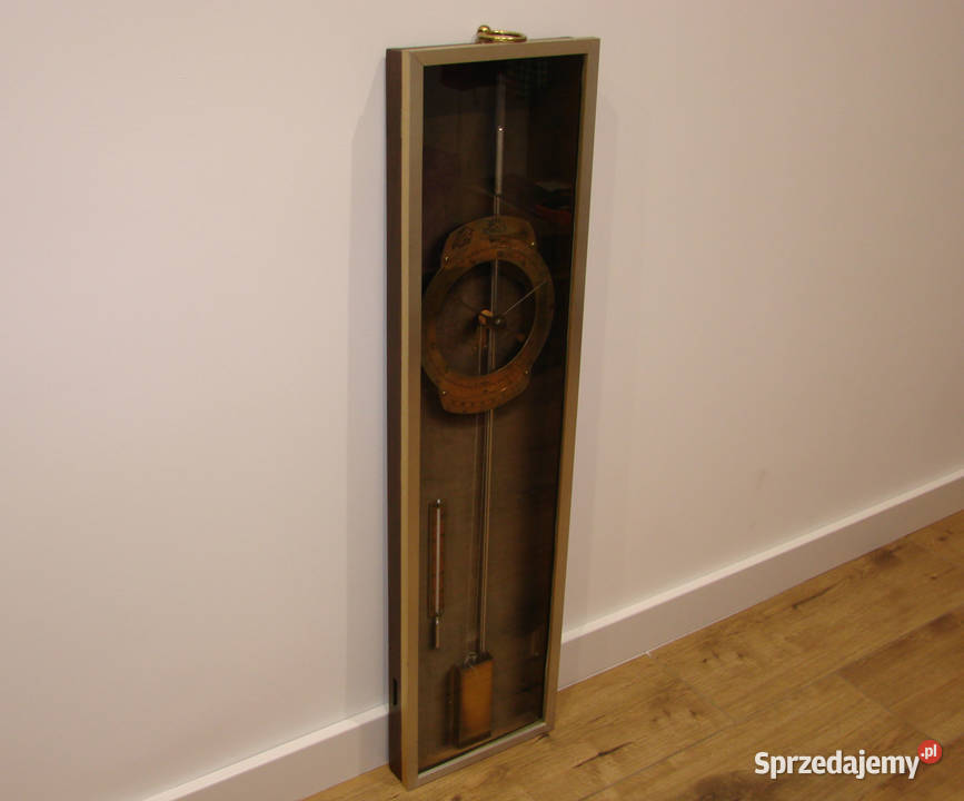 Stary BAROMETR RTĘCIOWY Duży Termometr Łódź sprzedam