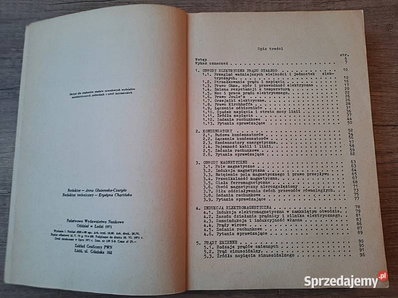 Elektrotechnika ogólna E Koziej Rok wydania 1971 wielkopolskie