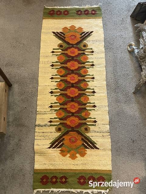 Kilim Wełniany PRL Makatka Ścienna Vintage