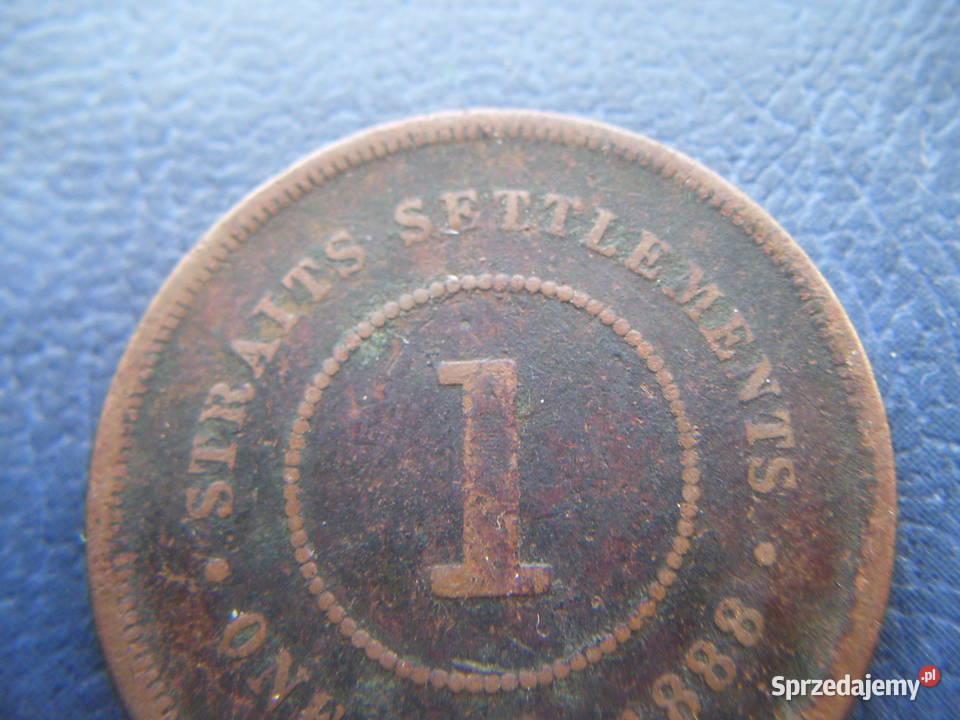 Stare monety 1 cent 1888 Straits Settlements Lesko