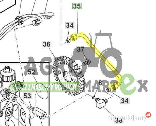 RE516203 RE509554 PRZEWÓD PALIWOWY JD Pozostałe Wichrów