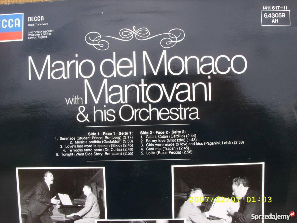 Pop LP MARIO DEL MONACOSING POPULARE Wołów