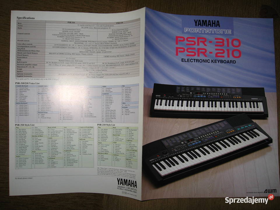 Yamaha Portatone PSR310210 Electronic Keyboard Yamaha sprzedam