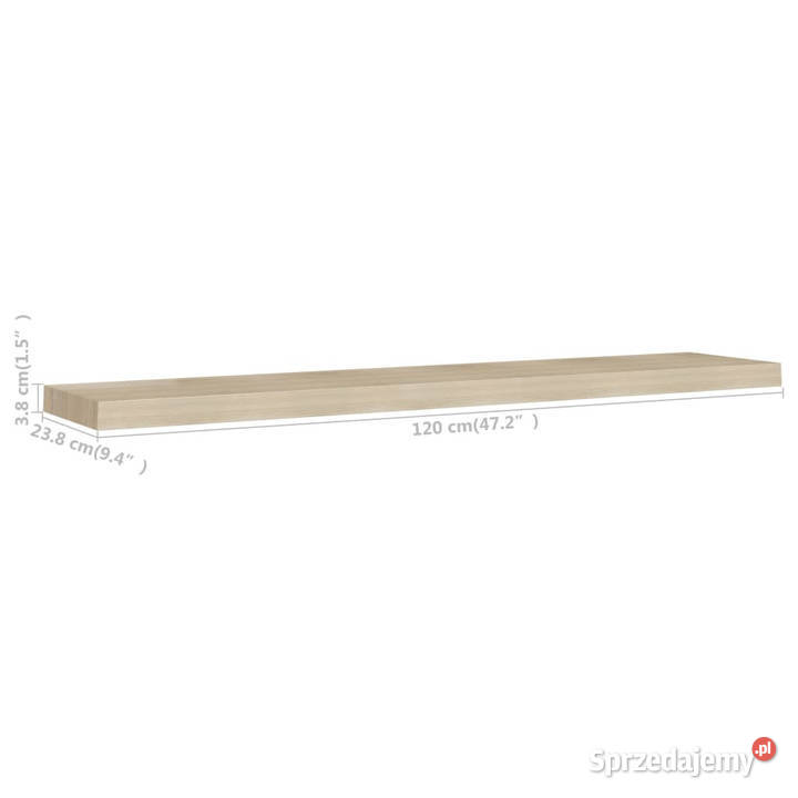 Półki ścienne 4 kolor dębowy 120x235x38 MDF Warszawa
