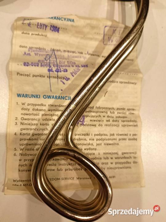 Duża grzałka nurkowa Selfa z PRL 750 W łódzkie