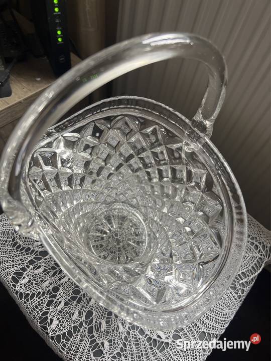 Koszyk szkło stary kryształowy antyk Zabrze