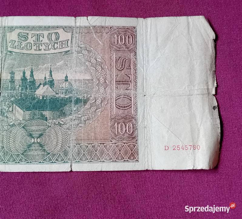 Banknot 100 GG 1941 r seria D Stan zachowania VI Koźminek