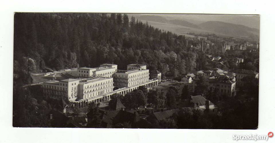 KRYNICA NOWY DOM ZDROJOWY POCZTÓWKA CZARNO BIAŁA Krynki