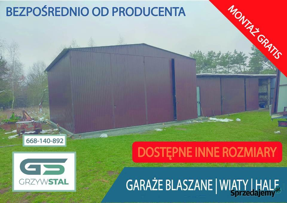 Garaż blaszany Schowek Magazyn Wiata Hala małopolskie Sucha Beskidzka