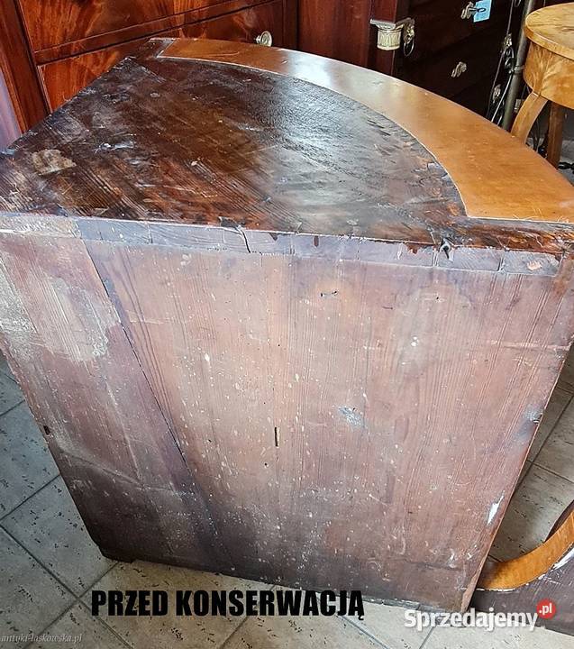 Rogówka narożnik Biedermeier brzoza Antyki Sopot