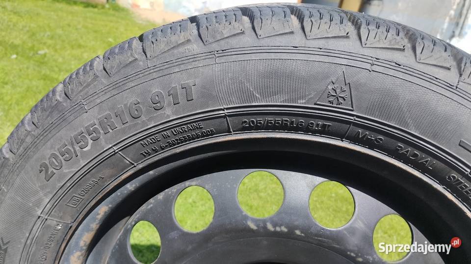 Koła z oponami 20555R16 bieżnik 6 mm rozstaw Czarzyzna