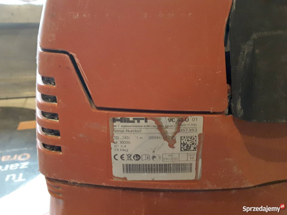 Odkurzacz przemysłowy HILTI VC40U pojemnik VC20