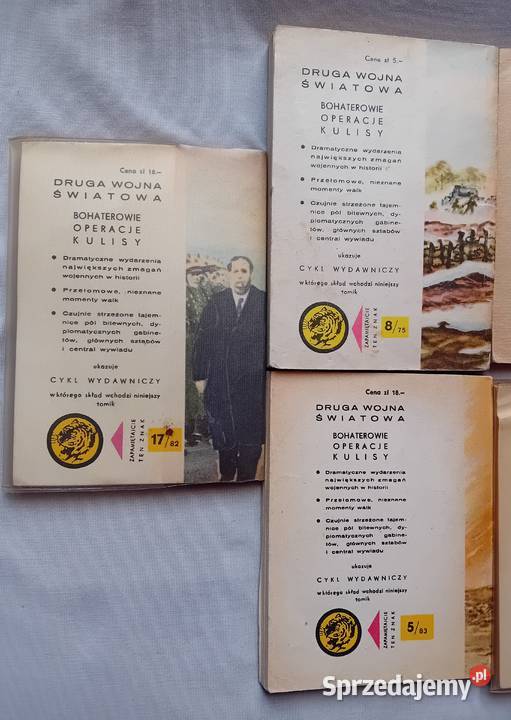 Zestaw 7 książeczek z serii Żółty Tygrys z lat Koźminek