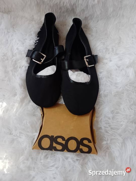 3738 ASOS Design Czarne baleriny biznesowe z