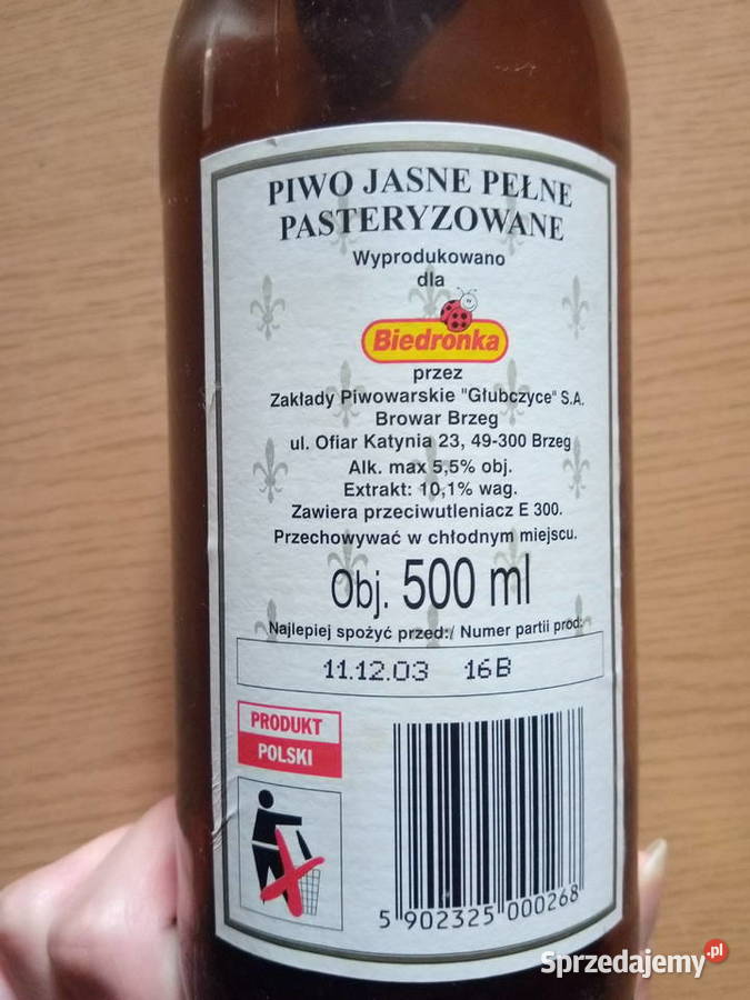 Butelka piwie Kruger 2003 śląskie Dąbrowa Górnicza
