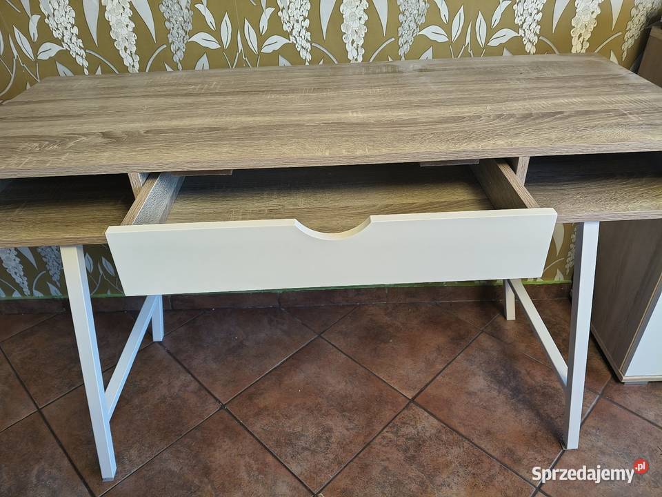 Biurko ABBETVED 48x120 kolor jasny dąbbiały Szczecin sprzedam