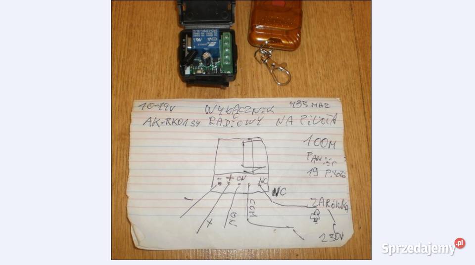 zdalny sterownik włacznik wyłacznik na pilota