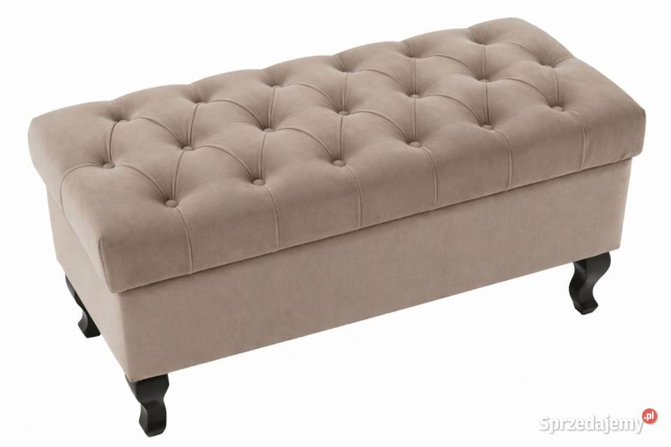 Pufa ludwik 100x40x45 na nogach drewnianych