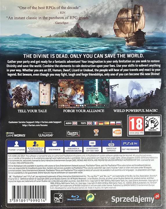DIVINITY ORIGINAL SIN II 2 DEFINITIVE EDITION małopolskie Kraków