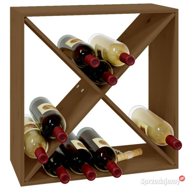 Szafka na wino miodowy brąz 62x25x62 drewno