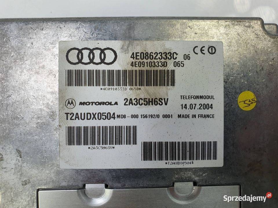 MODUŁ AUDI A8 D3 4E0862333C Lipno sprzedam