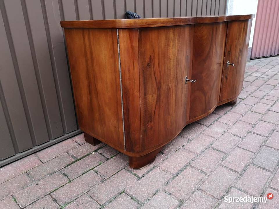 Komoda ARTDECO RTV Orzech Niska Stara Renowacji Swarzędz