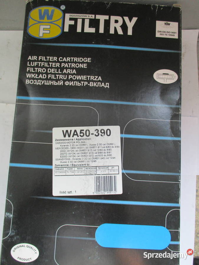 FILTR POWIETRZA MERCEDES 190D 20W201 200D200TD powietrza łódzkie Łódź