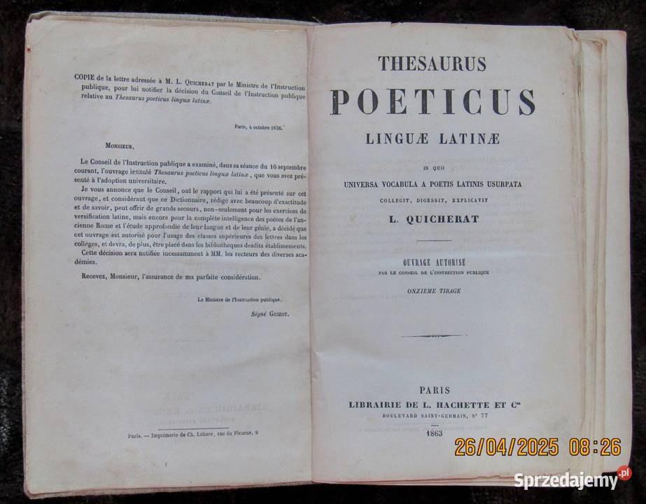 Thesaurus poeticus linguae latinae LQuicherata z Bychawka Trzecia
